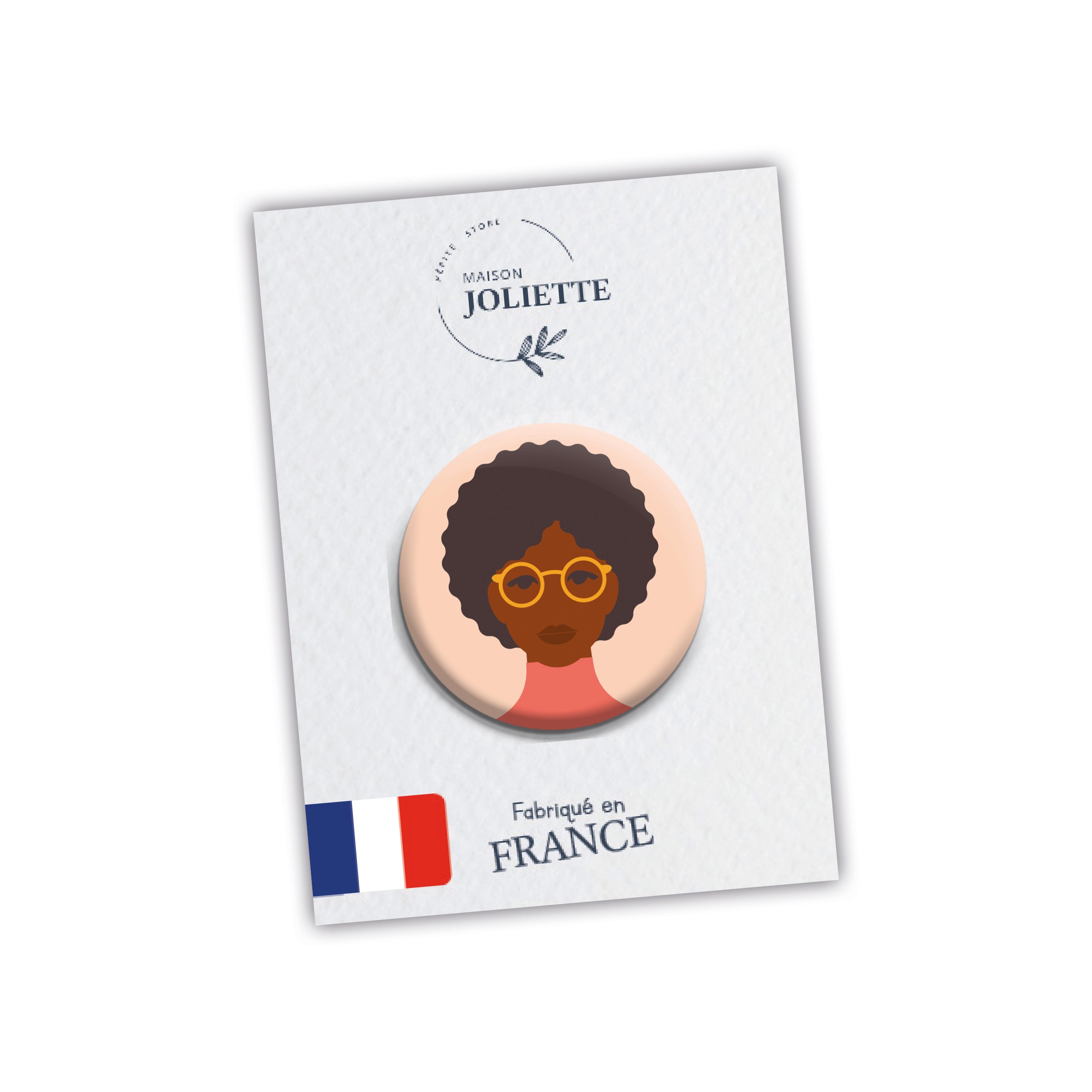 maison-joliette-badges-mil-titude-button-rosa-32-mm-matt image 2