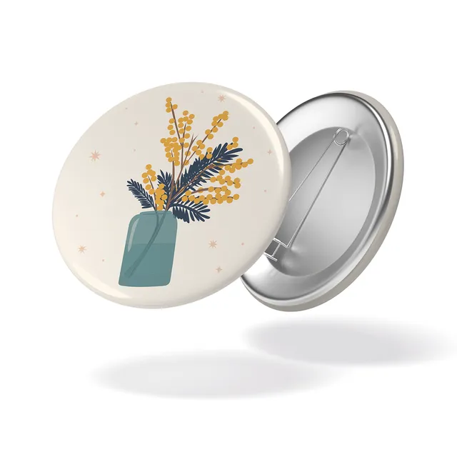 maison-joliette-badges-mimosa-button-32-mm-matt image 1