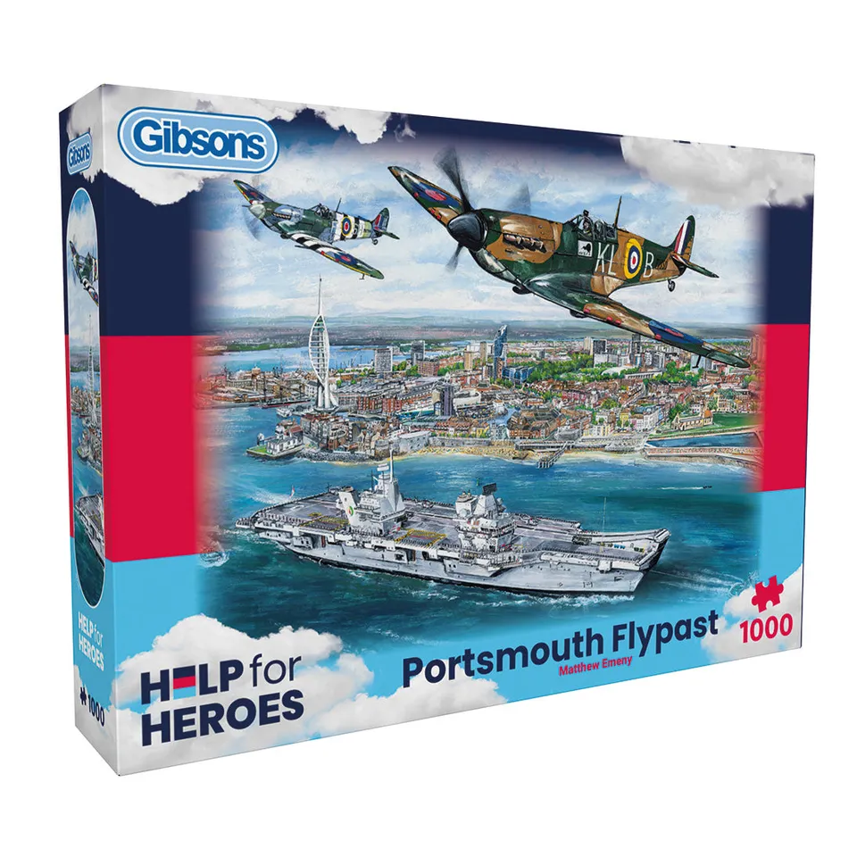 gibsons-portsmouth-flypast-1000-teile-puzzle-spitfire image 1