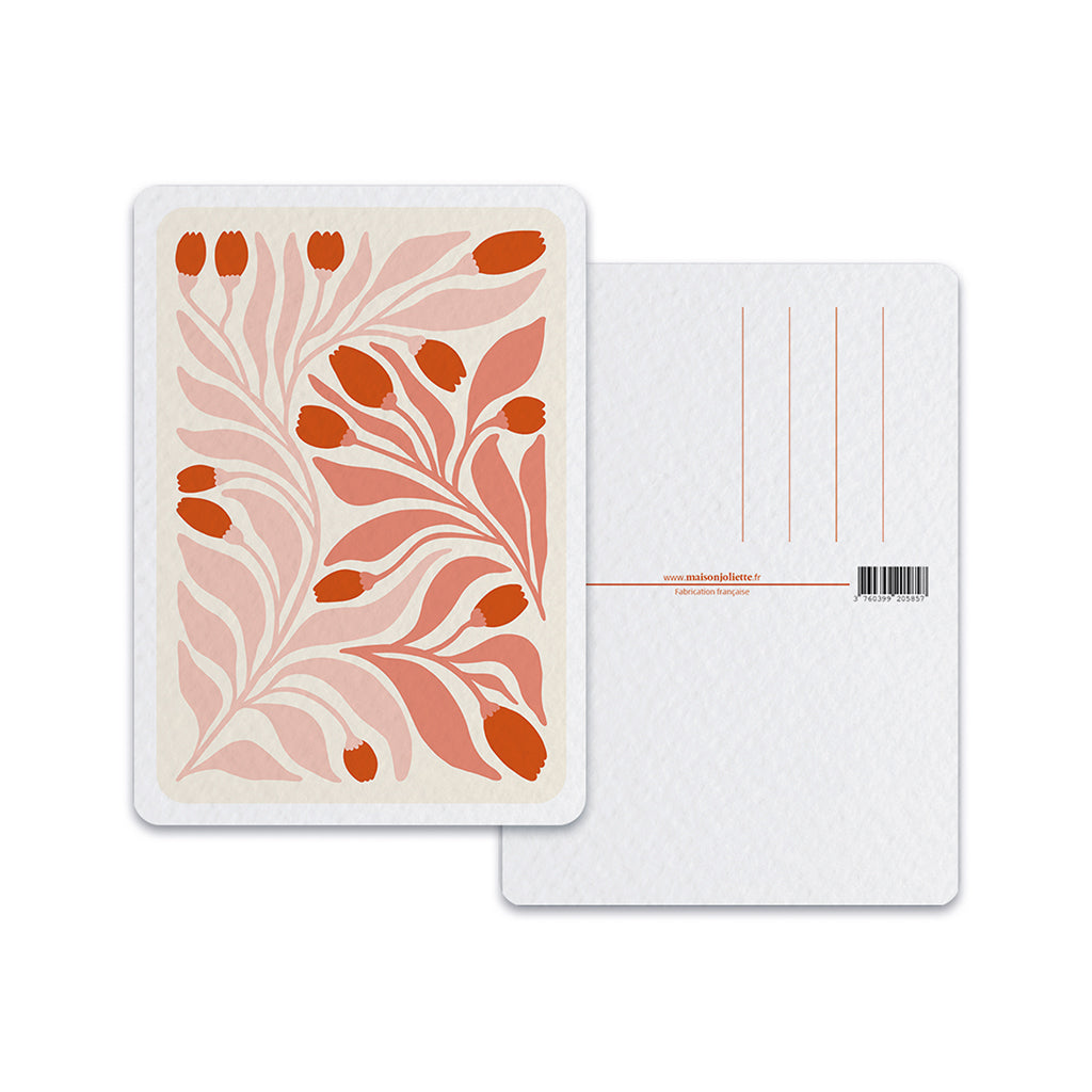 maison-joliette-cartes-postales-floral-1-tulipes-postkarte-mit-kraft-umschlag image 2