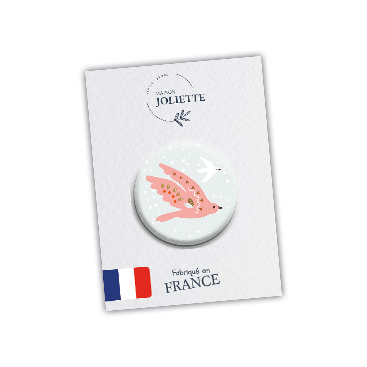 maison-joliette-libre-comme-l-air-vogel-button-rosa-32mm image 2