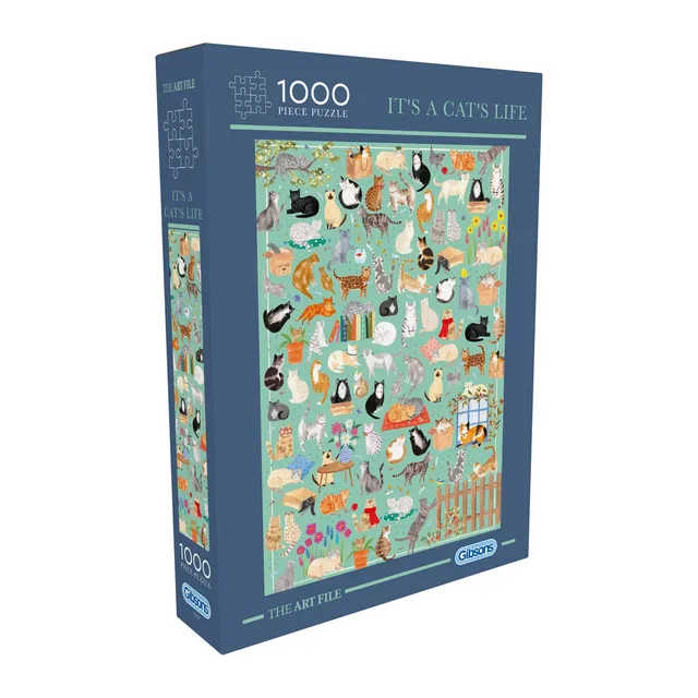 gibsons-it-s-a-cat-s-life-puzzle-1000-teile-katzen image 1
