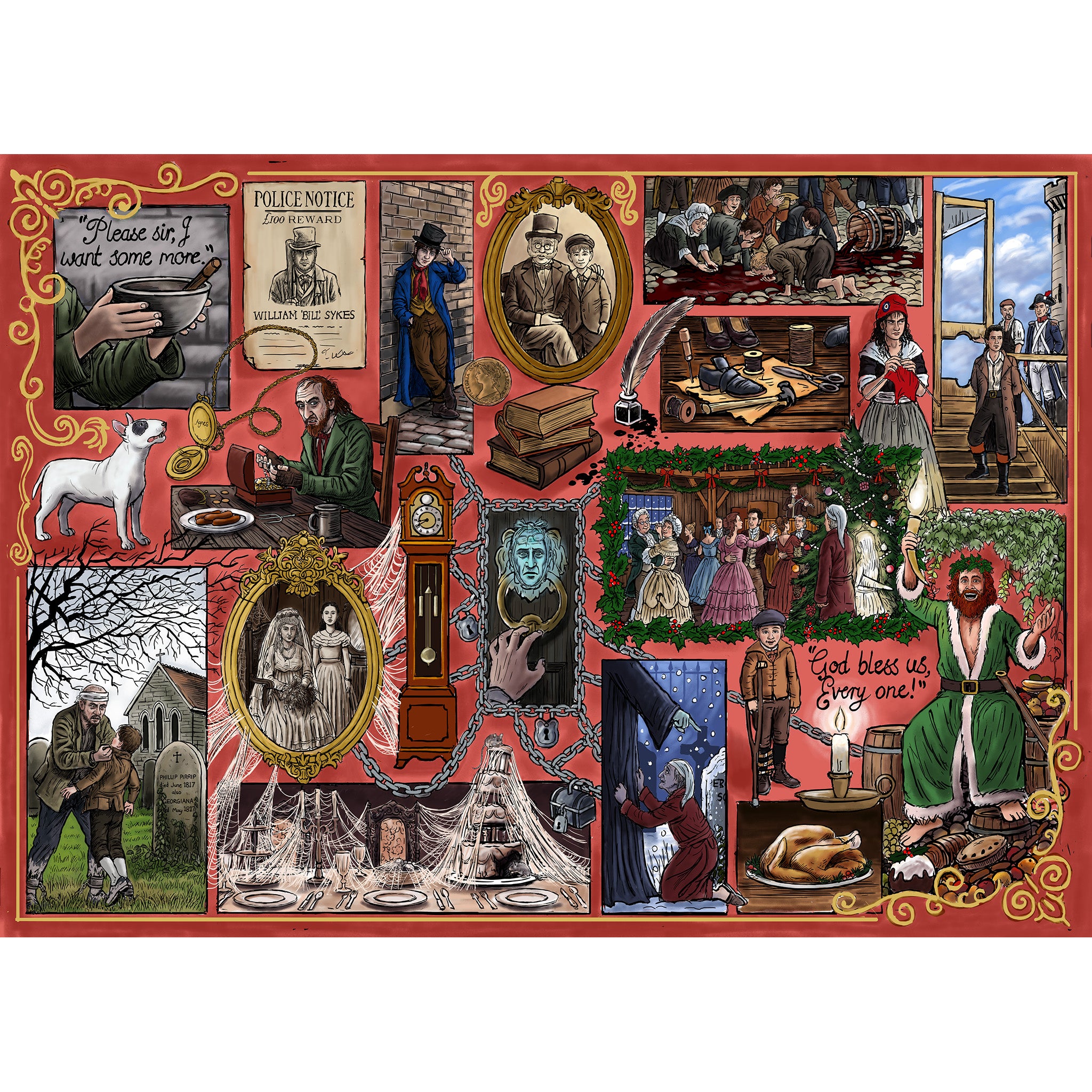 gibsons-book-club-charles-dickens-puzzle-1000-teile image 3