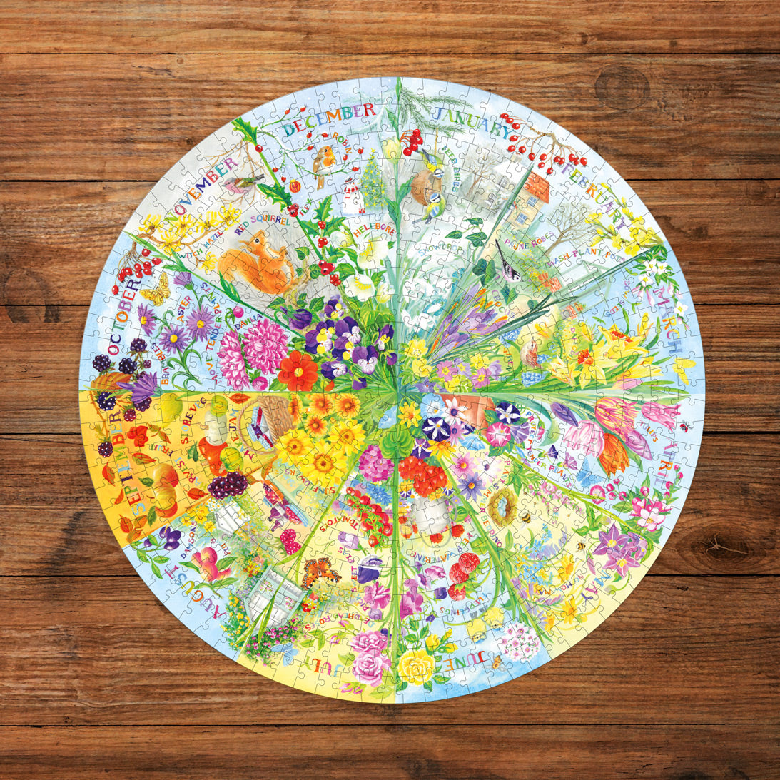 gibsons-a-year-in-the-garden-puzzle-rund-500-teile image 3