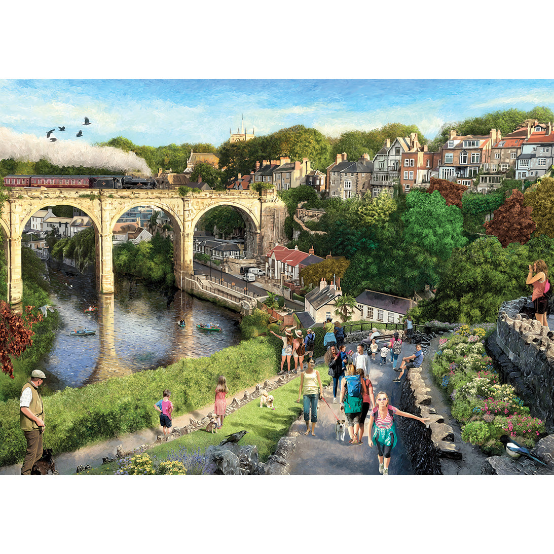 gibsons-knaresborough-puzzle-1000-teile-landschaft-mit-dampflok image 8