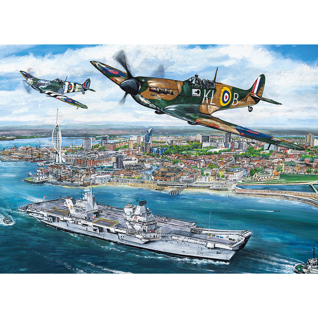 gibsons-portsmouth-flypast-1000-teile-puzzle-spitfire image 5