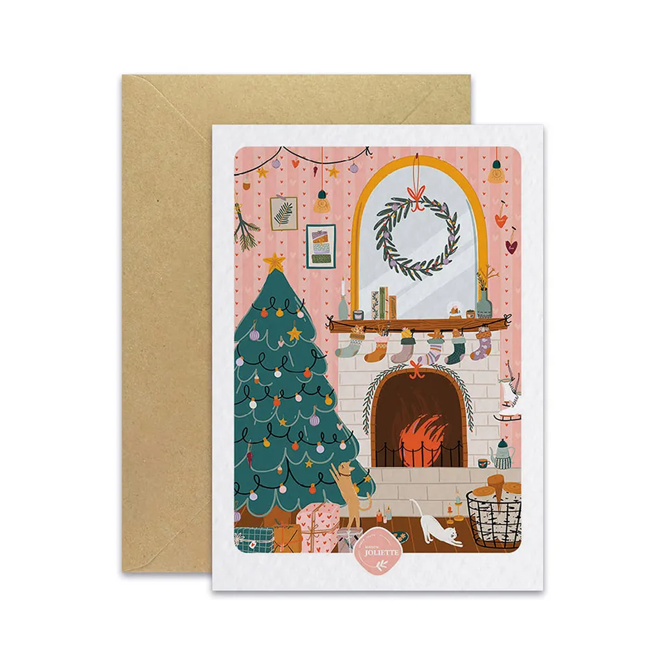 maison-joliette-au-coin-du-feu-postkarte-mit-umschlag image 1