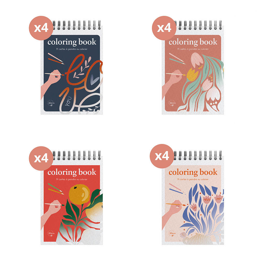maison-joliette-carnet-a6-malbuch-set-16-st-ck-floral-tropical-love image 1