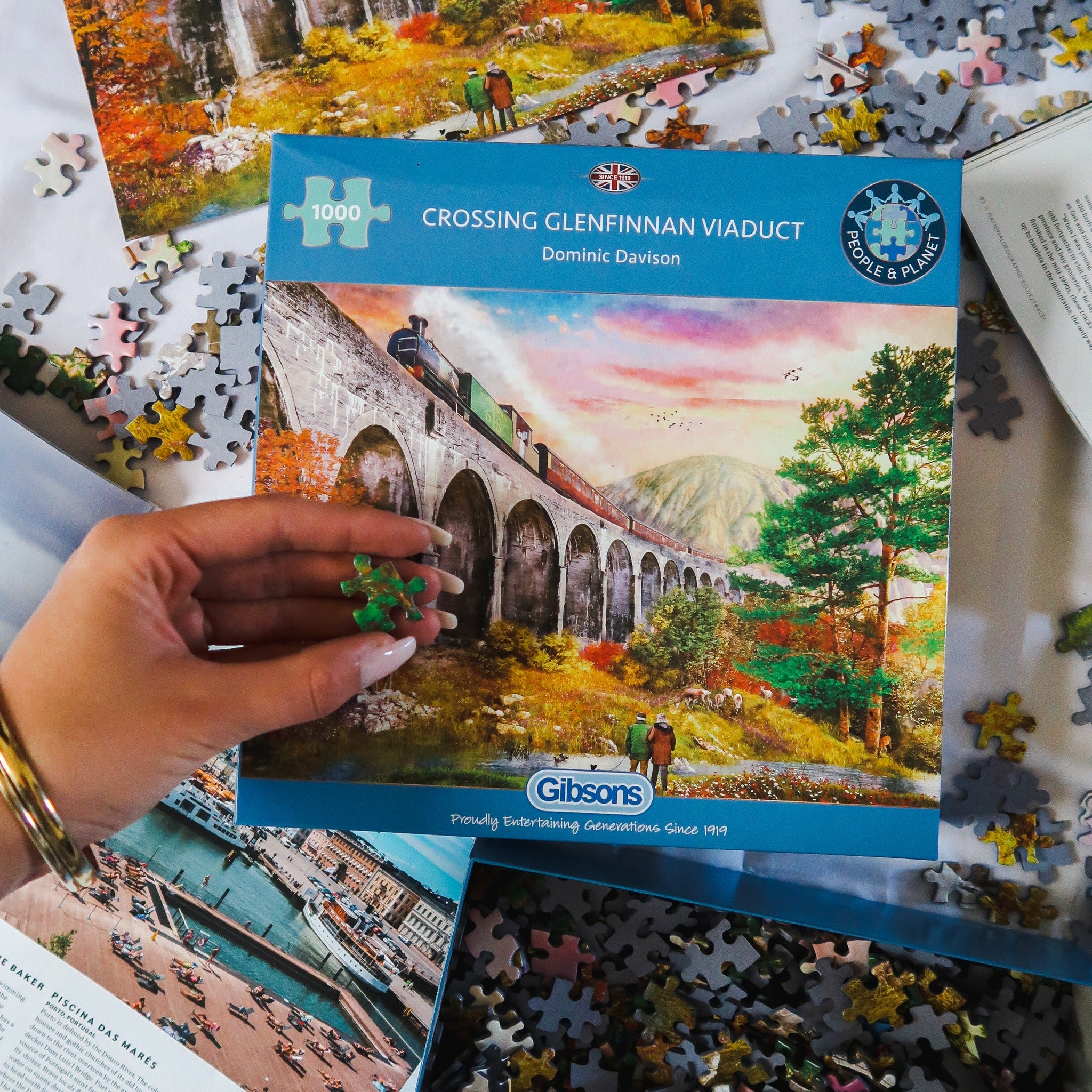 gibsons-crossing-glenfinnan-viaduct-1000-teile-puzzle-zug image 2