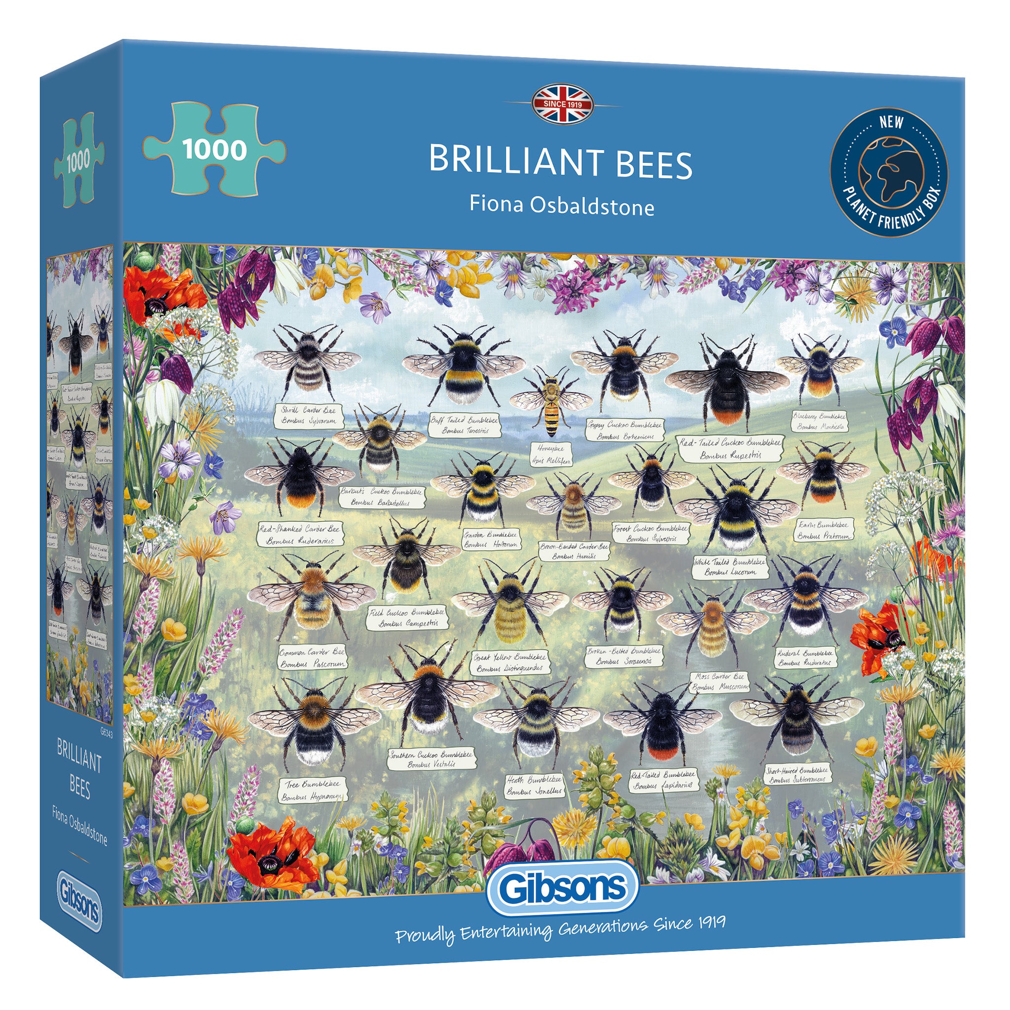 gibsons-brilliant-bees-puzzle-1000-teile-bienen image 1