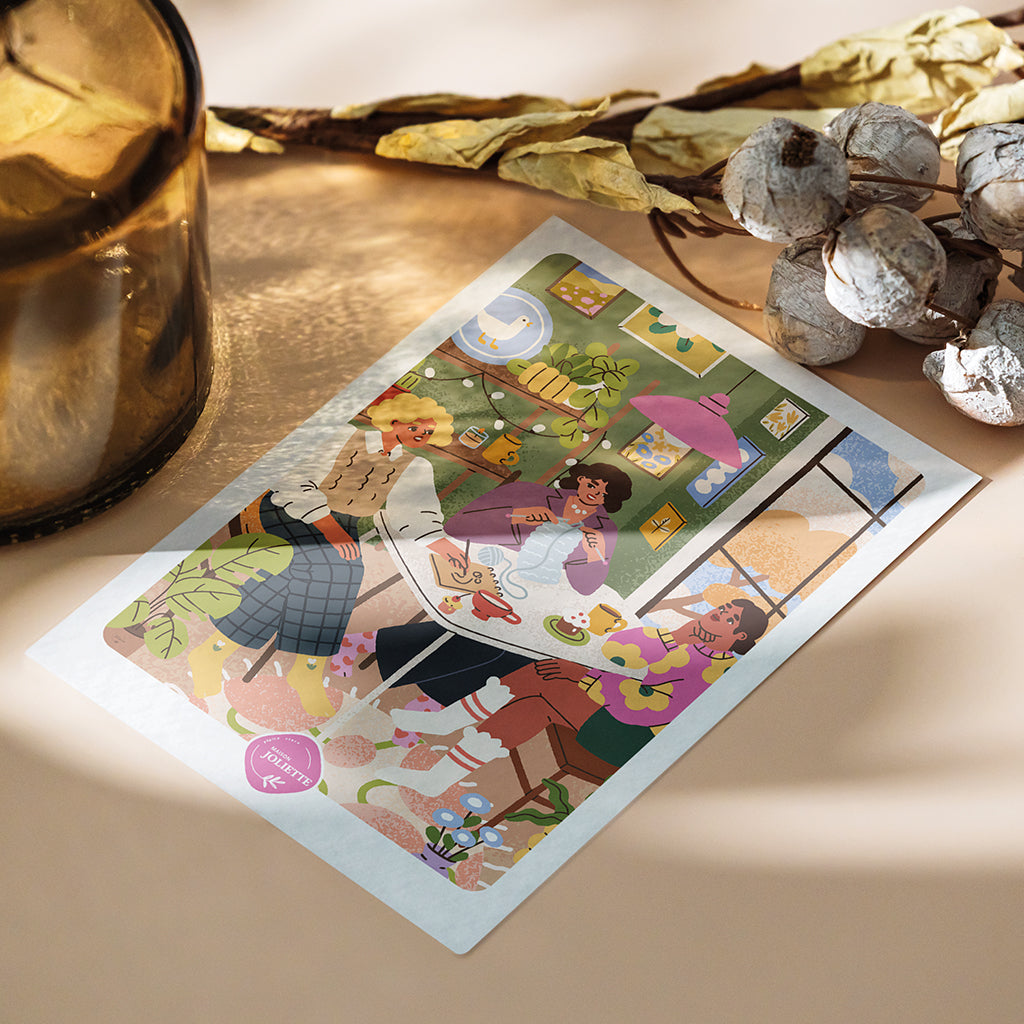 maison-joliette-les-copines-postkarte-mit-kraftumschlag-a6 image 7