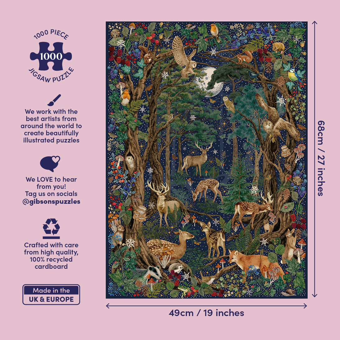 gibsons-into-the-forest-puzzle-1000-teile-waldtiere image 4