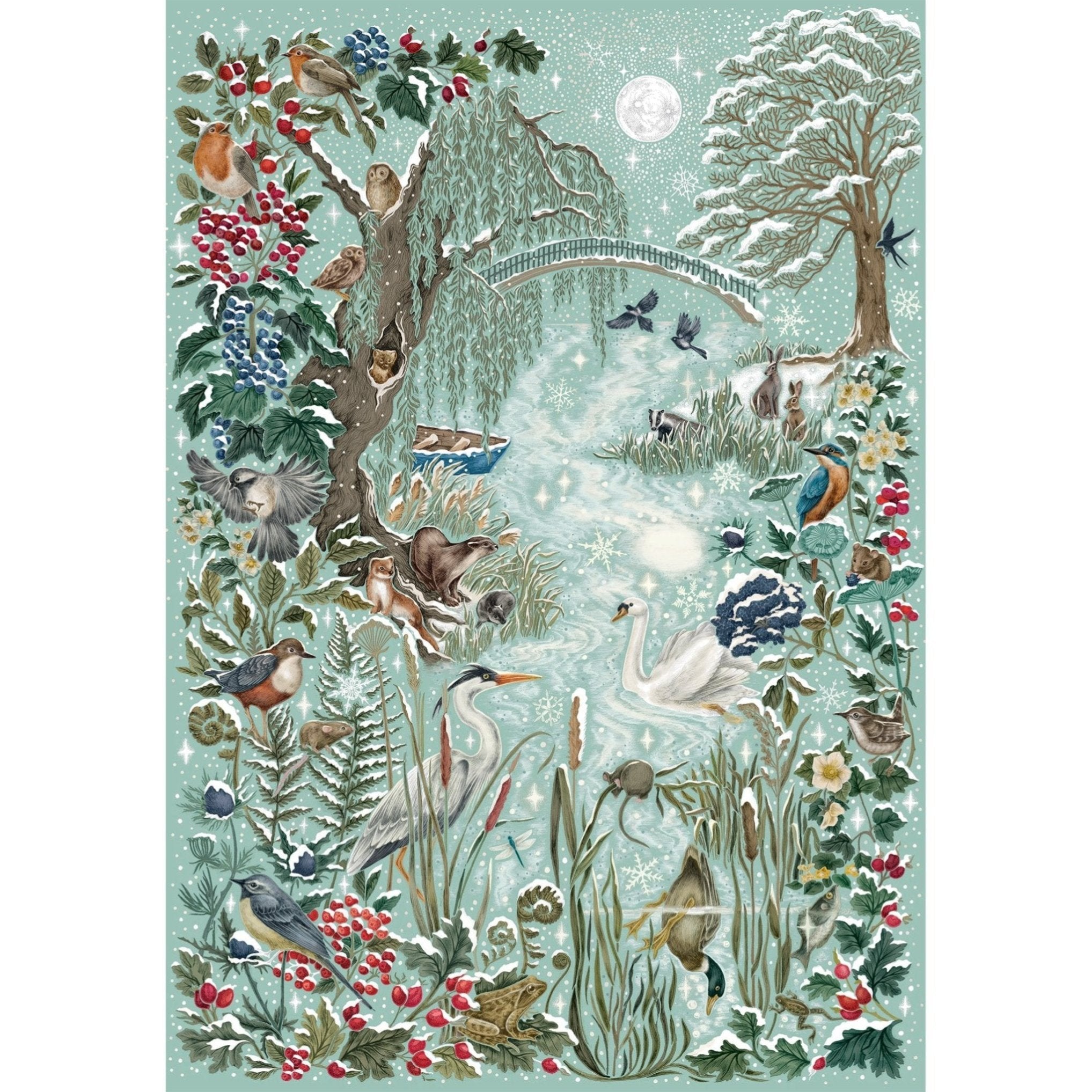 gibsons-frosted-river-puzzle-1000-teile-winter-tiere image 3