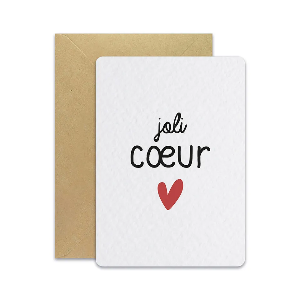 maison-joliette-joli-coeur-postkarte-a6-herz-mit-umschlag image 1