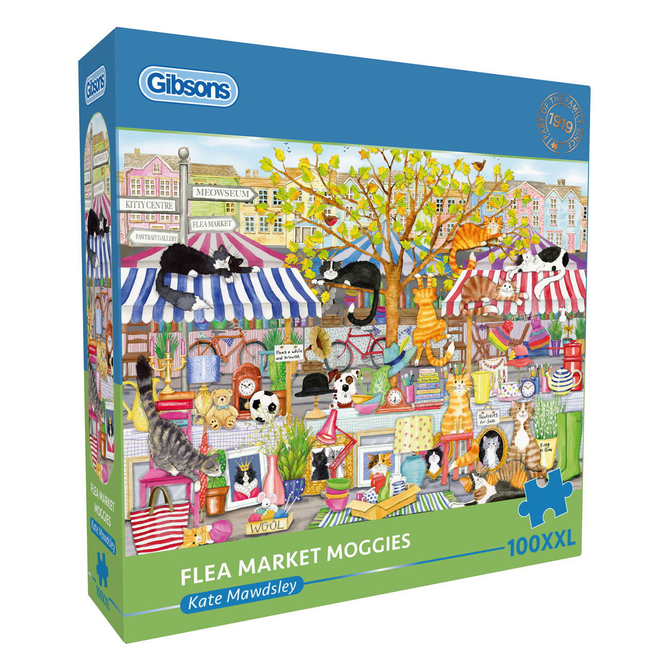 gibsons-flea-market-moggies-100-xxl-puzzle-katzenmotiv image 1