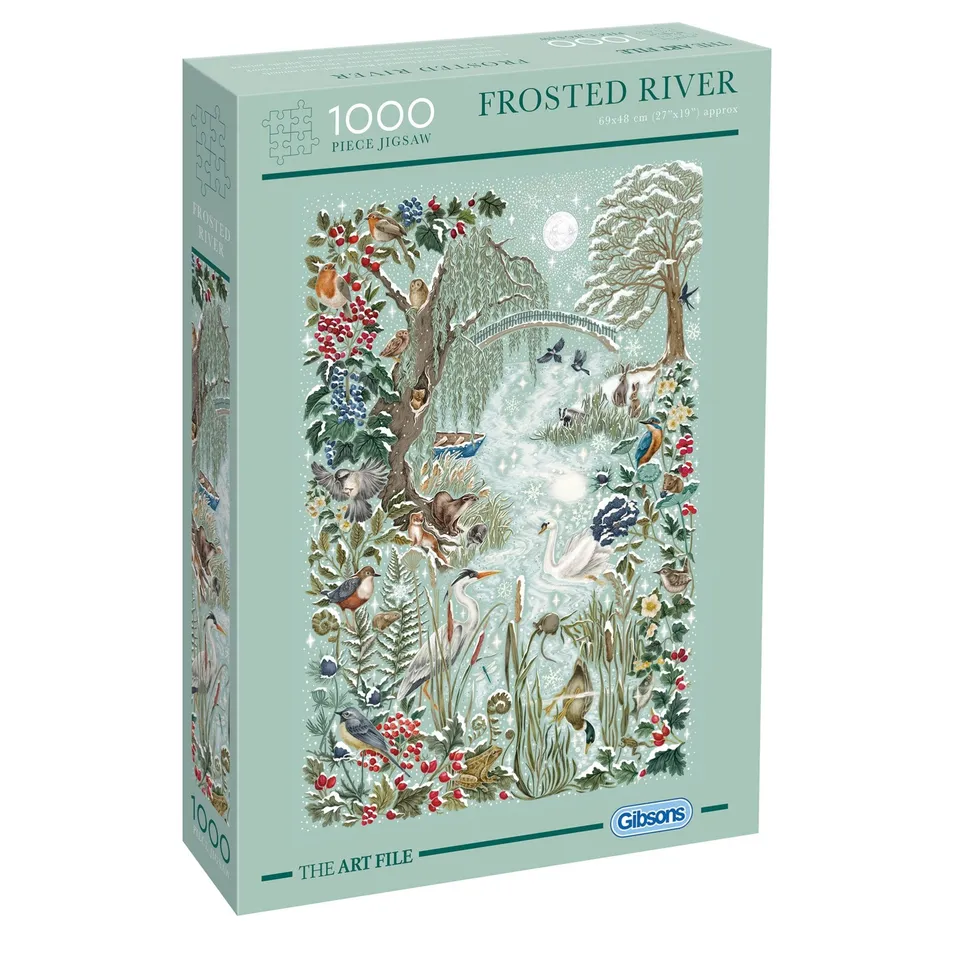 gibsons-frosted-river-puzzle-1000-teile-winter-tiere image 1