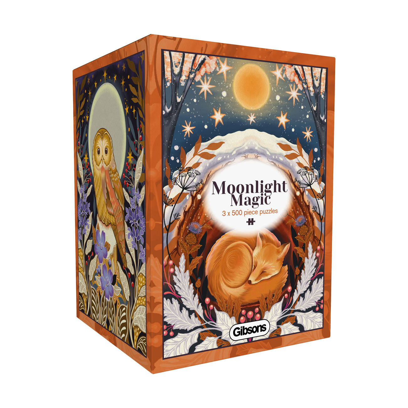 gibsons-moonlight-magic-puzzle-3x500-teile-waldtiere image 1