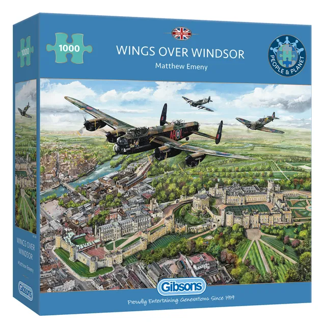gibsons-wings-over-windsor-1000-teile-puzzle-flugzeuge image 1