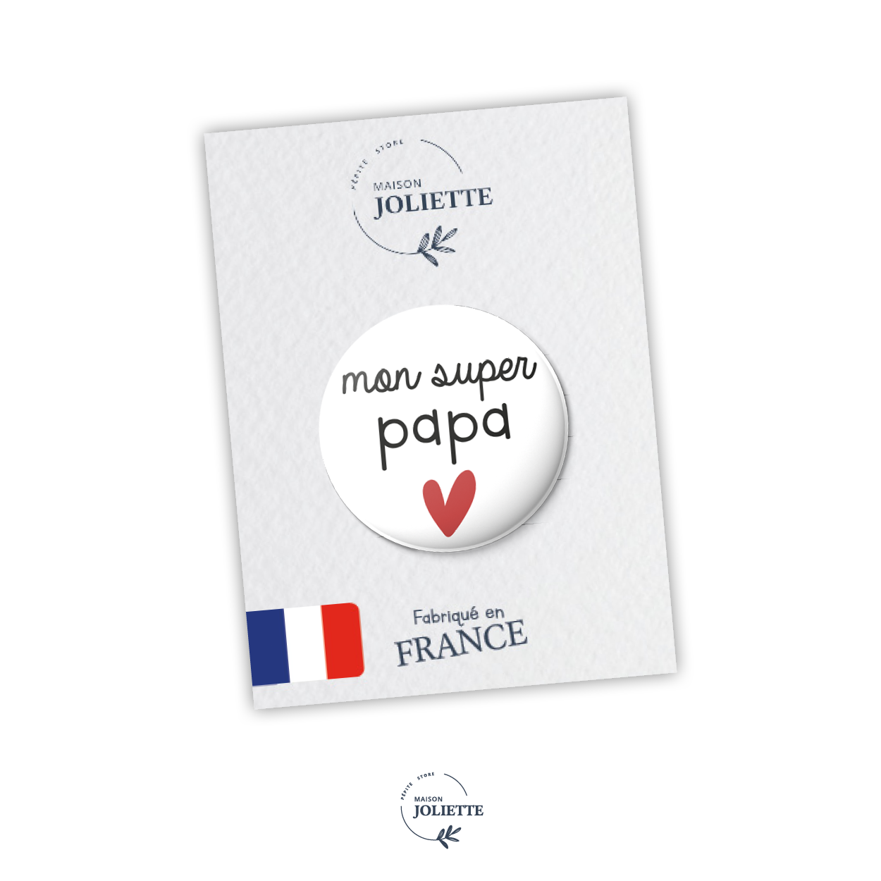 maison-joliette-badges-love-mon-super-papa-button-32-mm-matt image 2