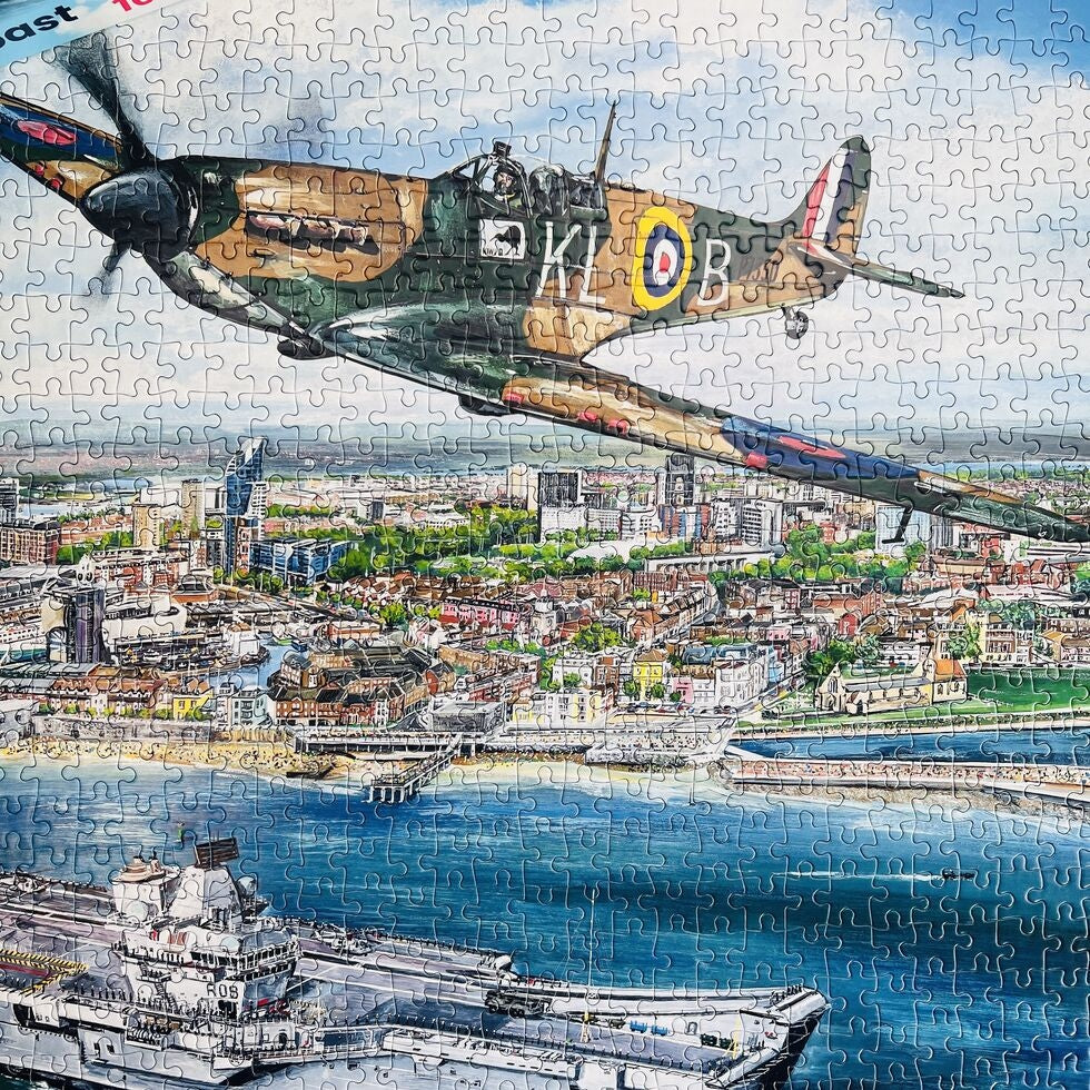 gibsons-portsmouth-flypast-1000-teile-puzzle-spitfire image 2