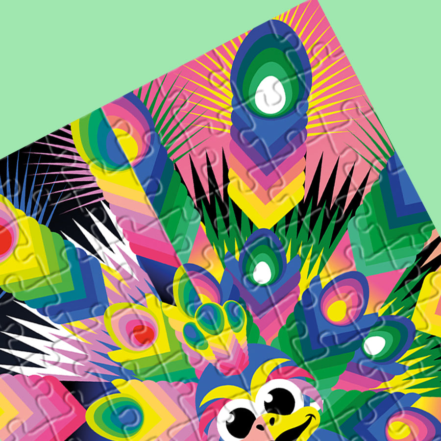 piece-love-kids-pan-kinderpuzzle-80-teile-pfau-33x25-cm image 5
