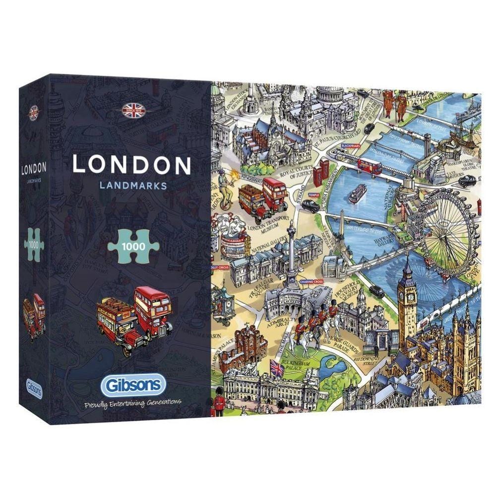 gibsons-traditional-london-landmarks-puzzle-1000-teile-stadt image 1
