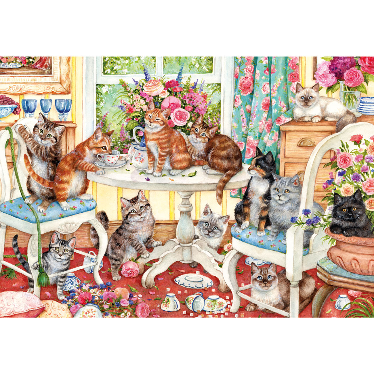 gibsons-tails-from-the-tea-party-puzzle-500-teile-katzen image 8