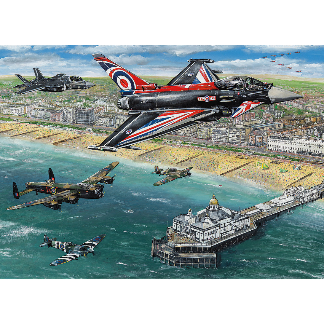 gibsons-traditional-airshow-eastbourne-puzzle-1000-flugzeuge image 4