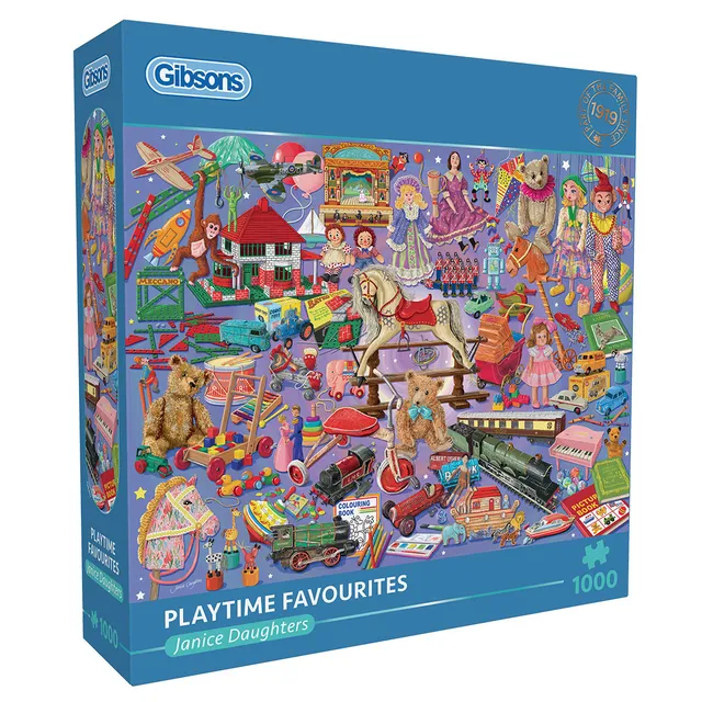 gibsons-playtime-favourites-puzzle-1000-teile-retrospielzeug image 1