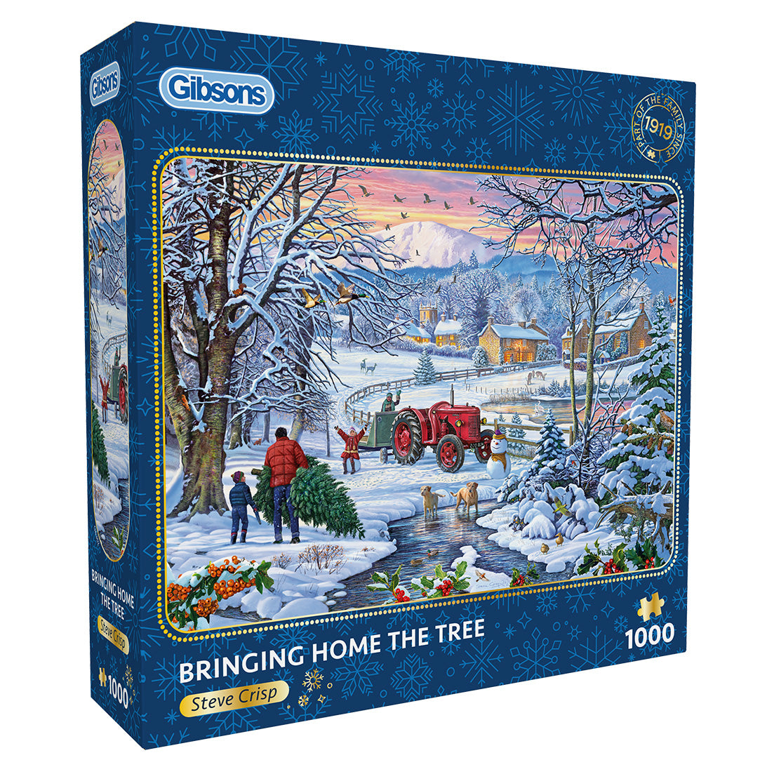 gibsons-cheeky-elves-bringing-home-the-tree-puzzle-1000-winter image 2