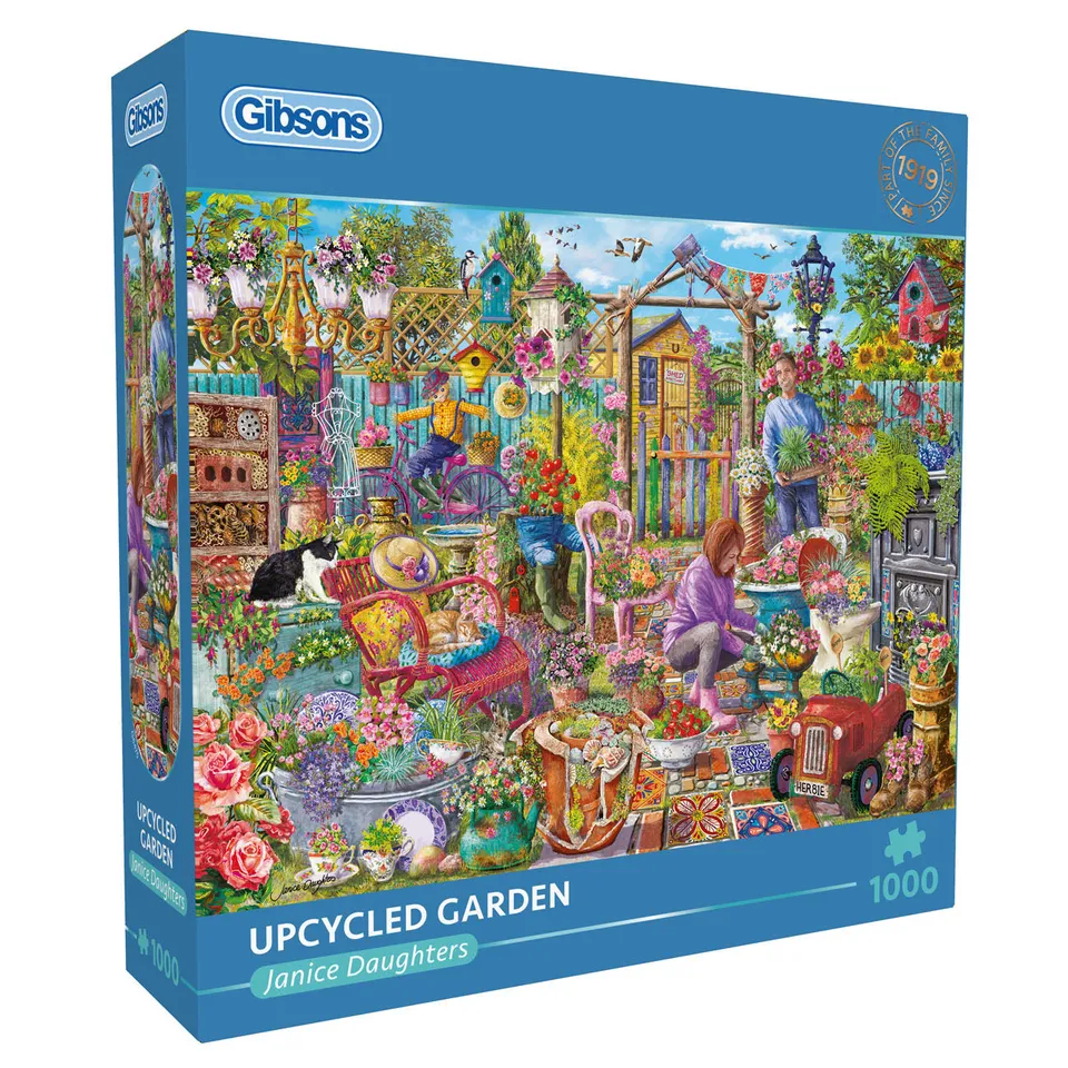 gibsons-upcycled-garden-puzzle-1000-teile-garten image 1
