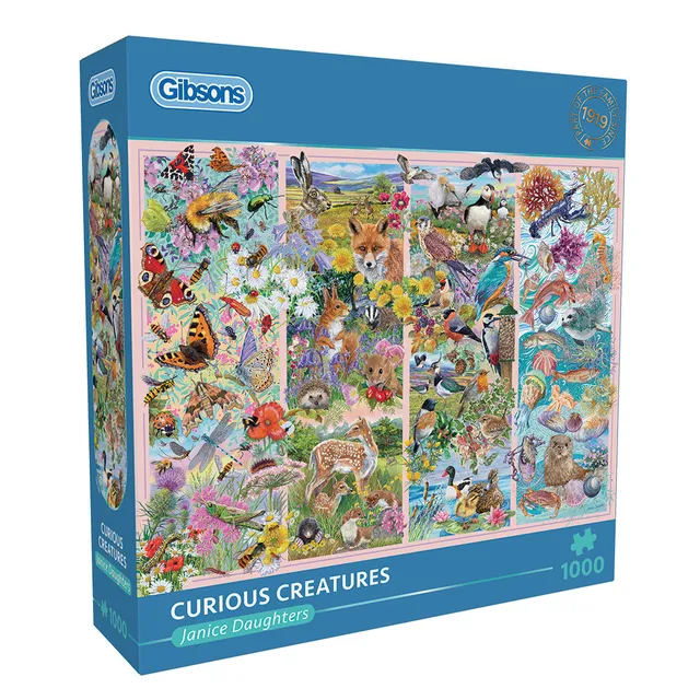 gibsons-curious-creatures-puzzle-1000-teile-tierwelt image 1
