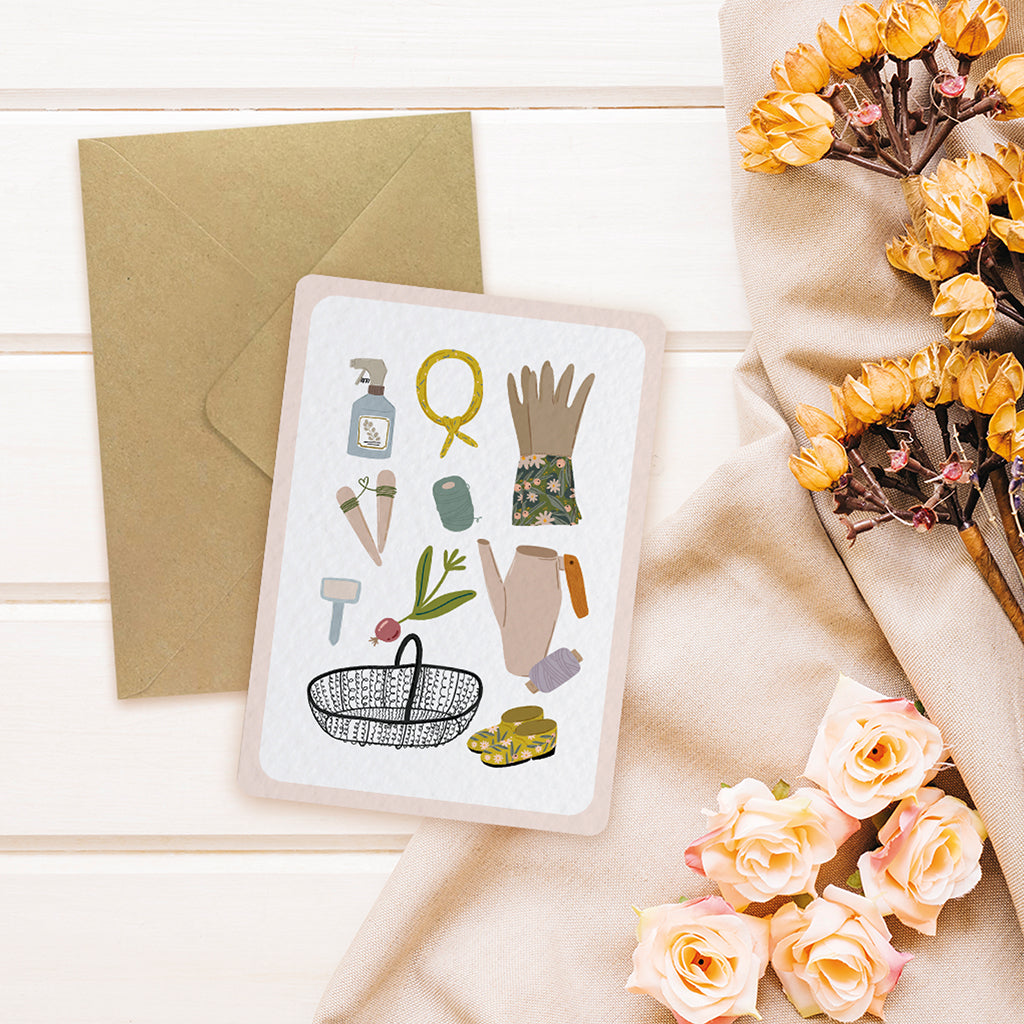 maison-joliette-jardin-secret-outils-postkarte-a6-mit-umschlag image 3