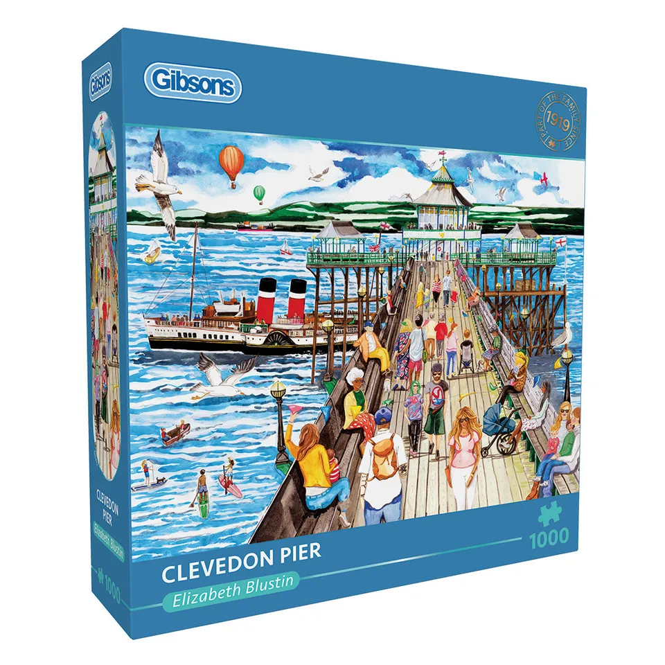 gibsons-traditional-clevedon-pier-puzzle-1000-teile-meer image 1
