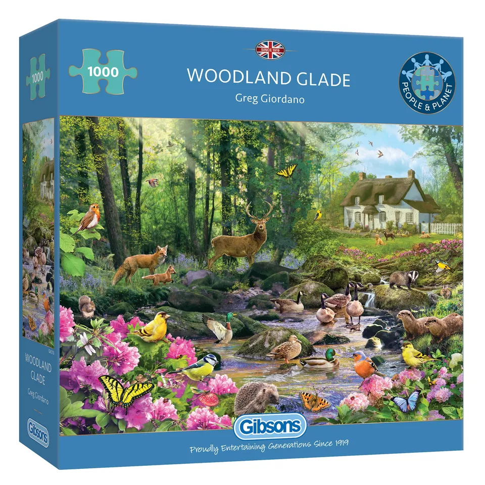 gibsons-traditional-woodland-glade-puzzle-1000-teile-waldtiere image 1