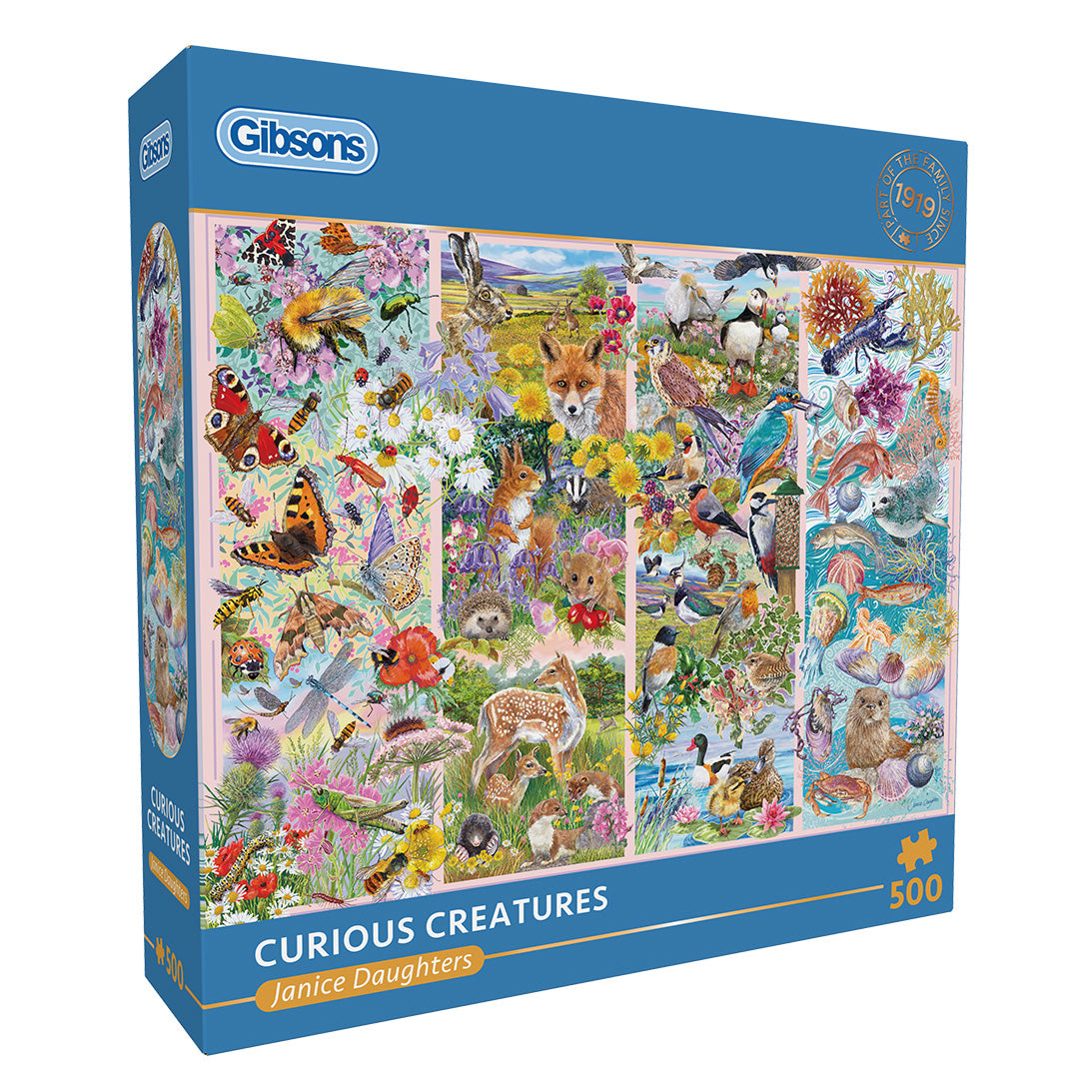 gibsons-curious-creatures-puzzle-500-teile-tierwelt image 1