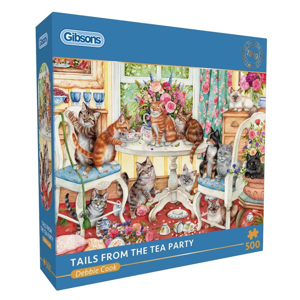 gibsons-tails-from-the-tea-party-puzzle-500-teile-katzen image 1