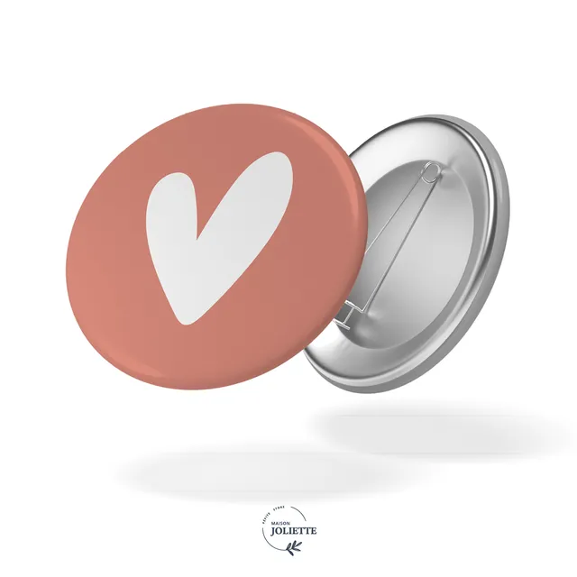 maison-joliette-love-coeur-rose-button-32-mm-herz-rosa image 1