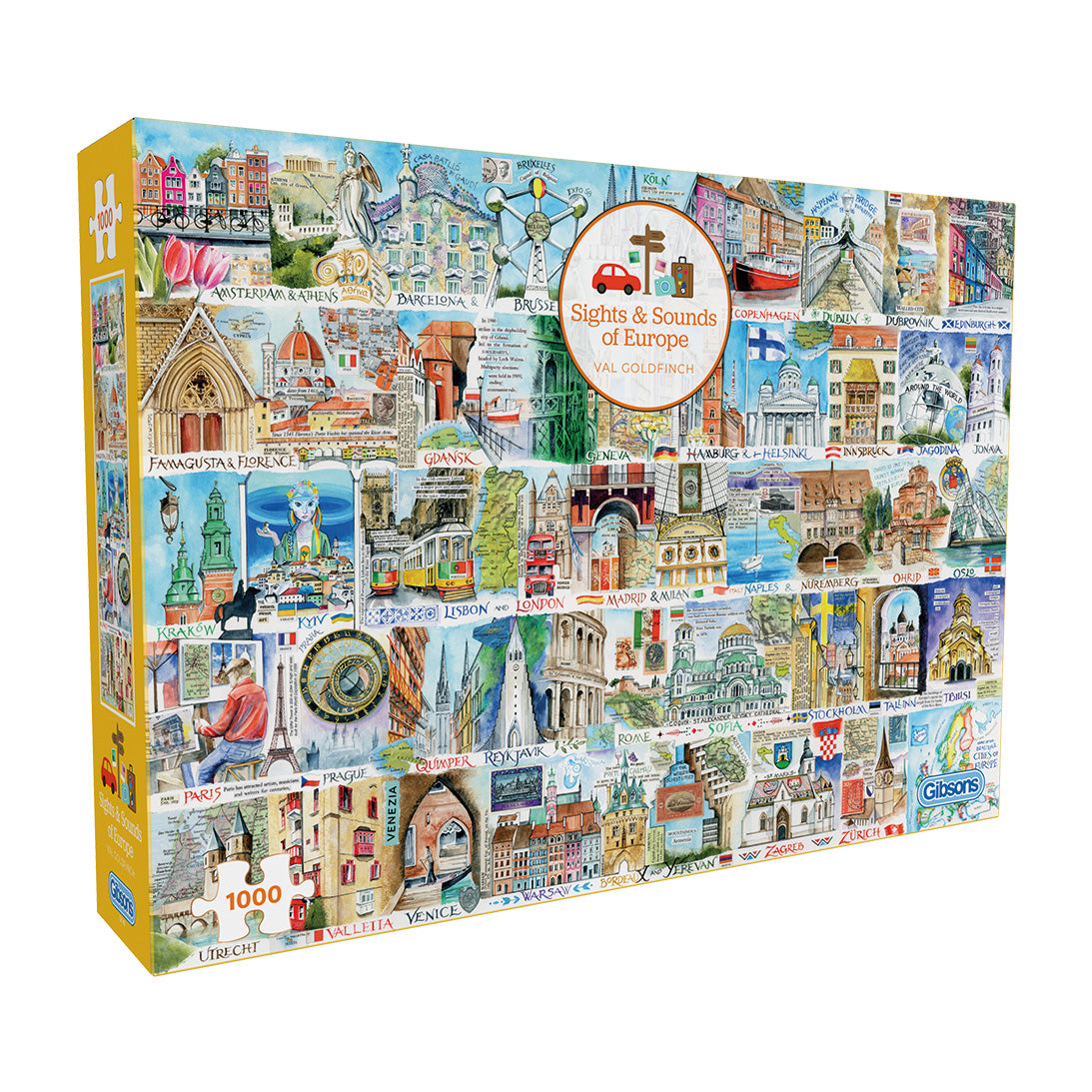 gibsons-sights-sounds-of-europe-puzzle-1000-teile-europa image 1
