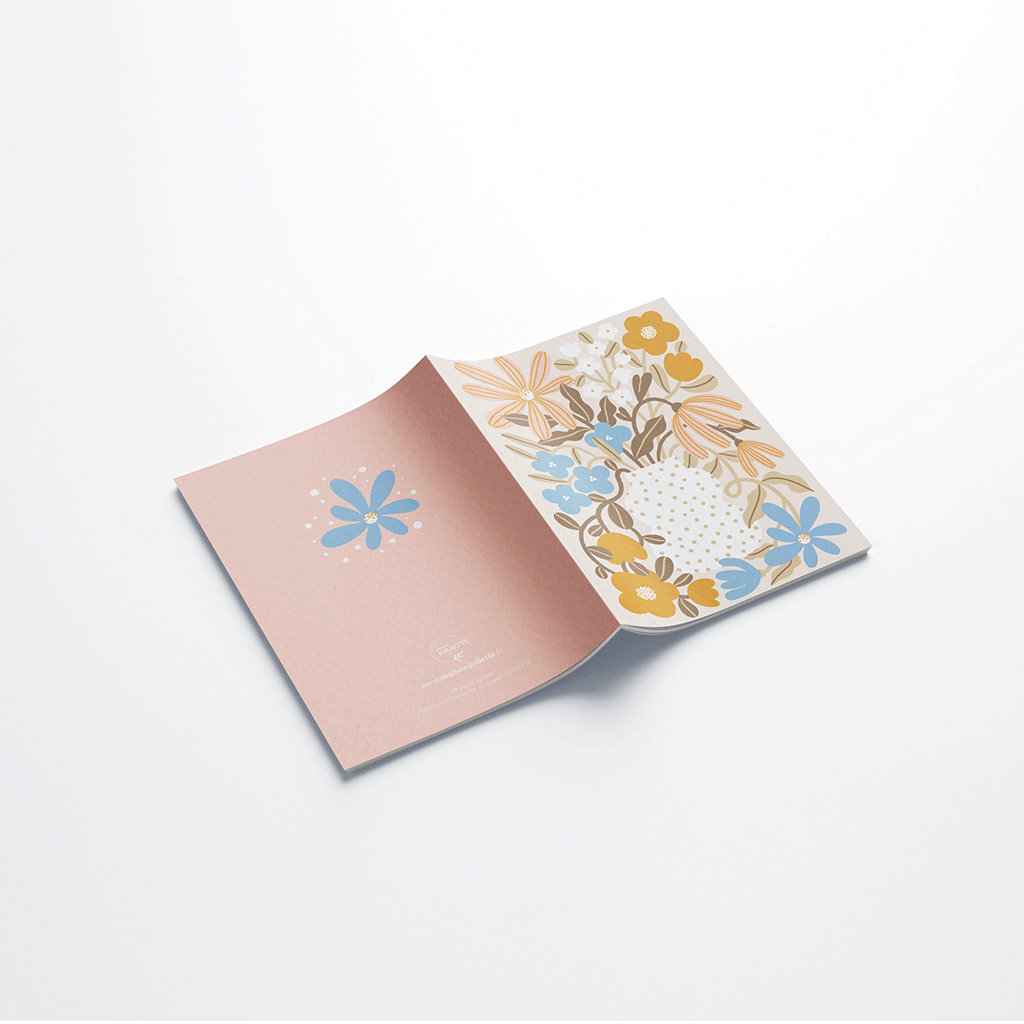 maison-joliette-myosotis-capucine-notizbuch-a6-liniert-blumen image 2
