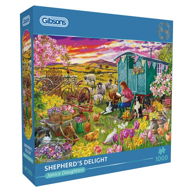 gibsons-shepherd-s-delight-puzzle-1000-teile-schafe image 1