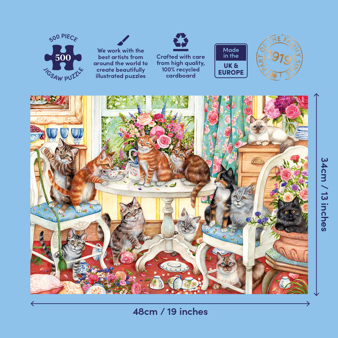 gibsons-tails-from-the-tea-party-puzzle-500-teile-katzen image 4