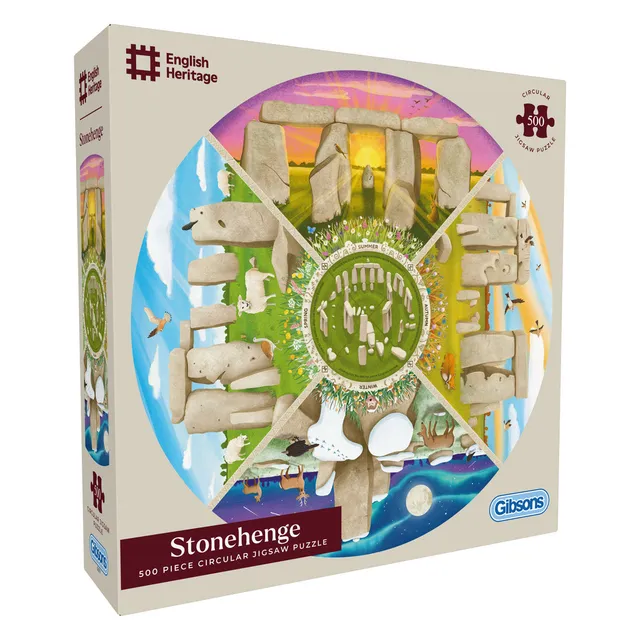 gibsons-stonehenge-puzzle-rund-500-teile-english-heritage image 1