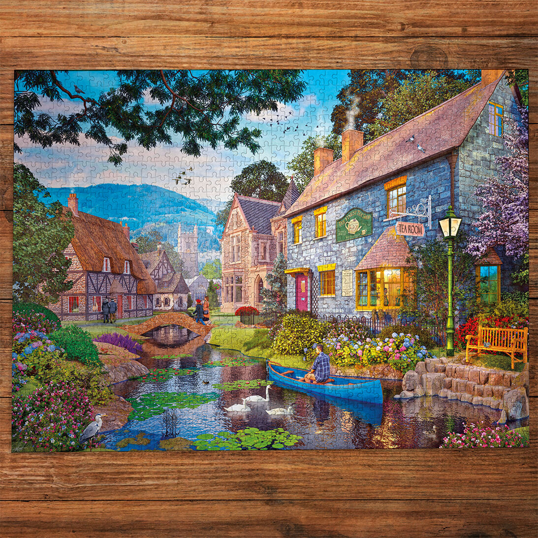 gibsons-tea-on-the-river-puzzle-1000-teile-flusslandschaft image 2