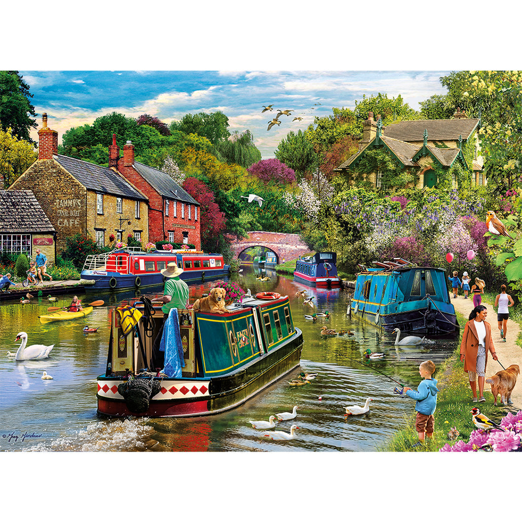 gibsons-river-retreat-puzzle-500-teile-kanalboot image 4