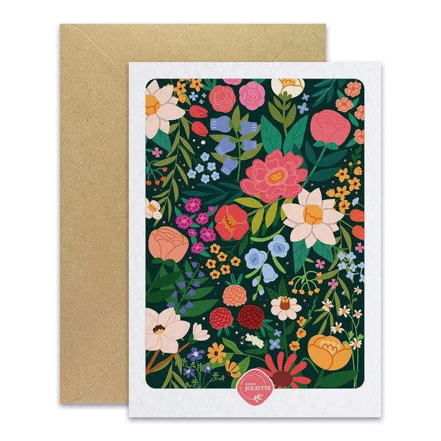 maison-joliette-po-sie-sauvage-postkarte-mit-kraft-umschlag image 1