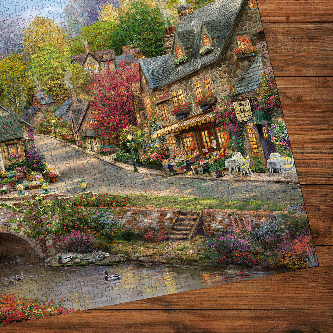 gibsons-summer-cobblestone-village-puzzle-1000-sommer image 3