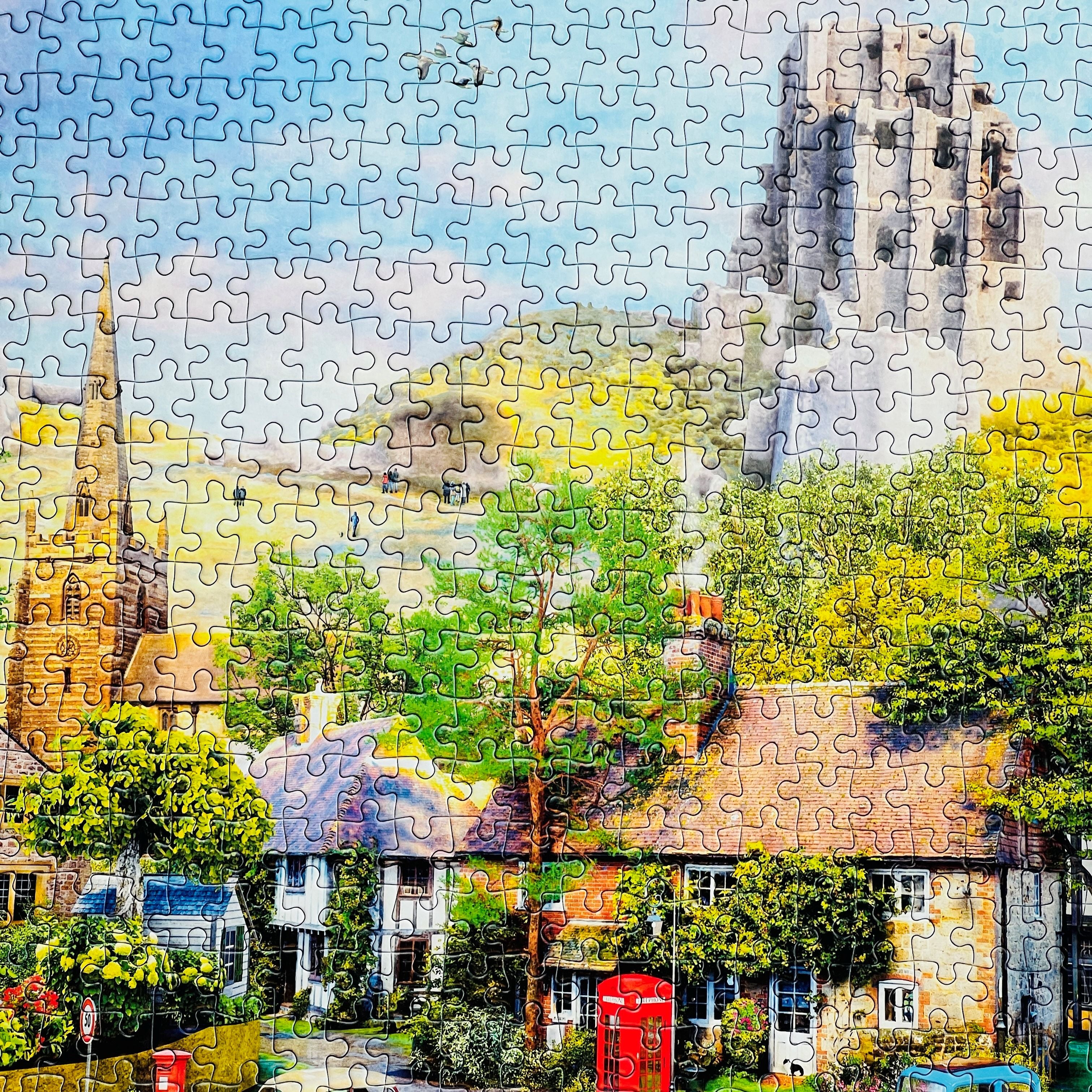 gibsons-below-corfe-castle-puzzle-1000-teile-zug-burg image 3