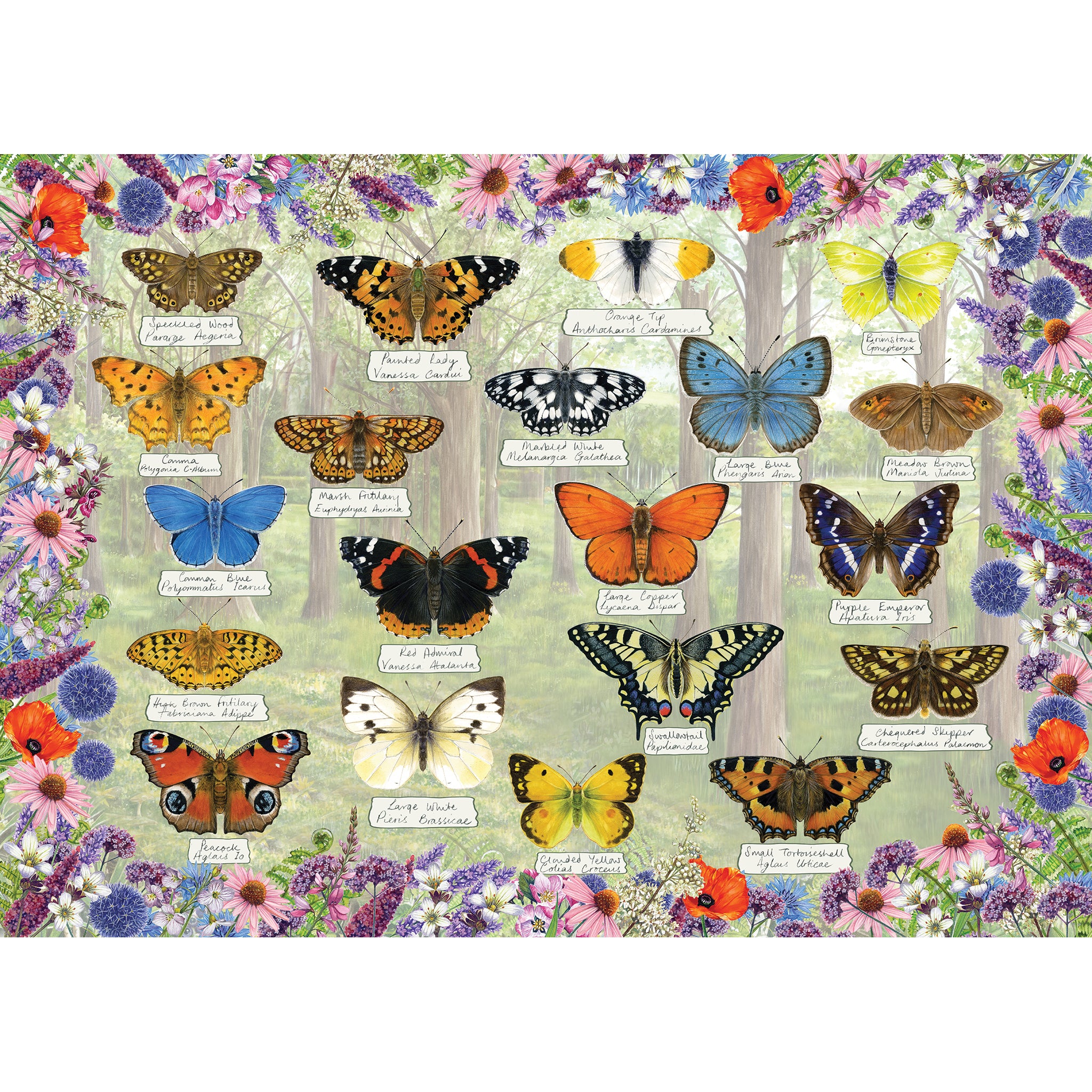 gibsons-beautiful-butterflies-puzzle-1000-teile-natur image 4