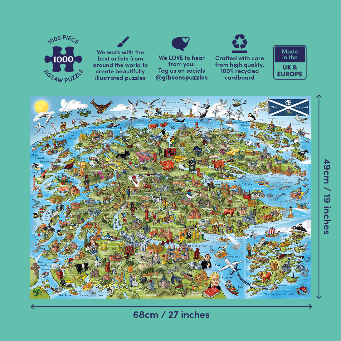 gibsons-this-is-scotland-puzzle-1000-teile-karte image 4